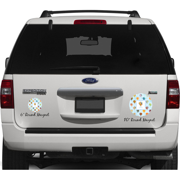 Watercolor Hot Air Balloons Personalized Car Magnets on Ford Explorer