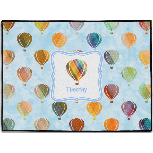 Custom Watercolor Hot Air Balloons Door Mat - 24"x18" (Personalized)