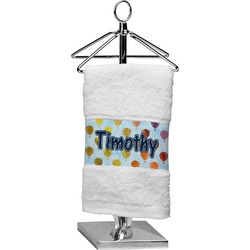 Watercolor Hot Air Balloons Cotton Finger Tip Towel (Personalized)
