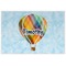 Watercolor Hot Air Balloons Personalized Placemat (Back)