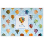Watercolor Hot Air Balloons Laminated Placemat w/ Name or Text