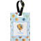 Watercolor Hot Air Balloons Plastic Luggage Tag - Rectangular w/ Name or Text