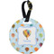 Watercolor Hot Air Balloons Personalized Round Luggage Tag
