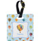 Watercolor Hot Air Balloons Plastic Luggage Tag - Square w/ Name or Text