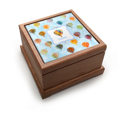 Watercolor Hot Air Balloons Pet Urn w/ Name or Text