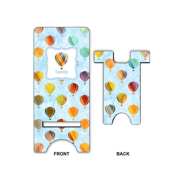 Watercolor Hot Air Balloons Phone Stand - Front & Back