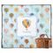 Watercolor Hot Air Balloons Picnic Blanket - Flat - With Basket