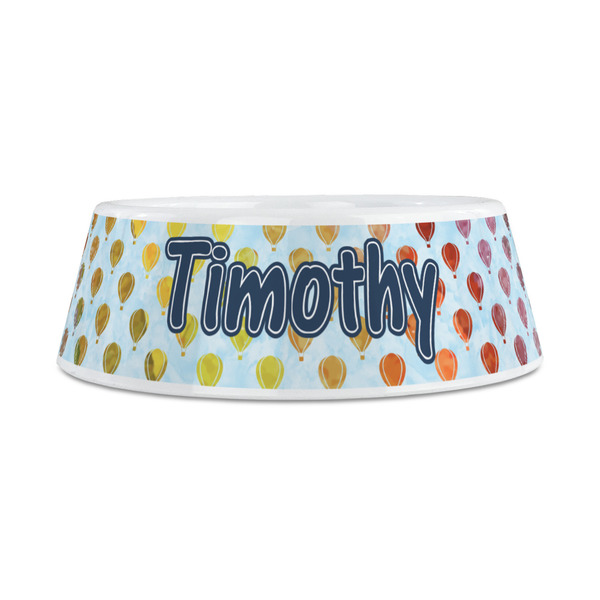 Watercolor Hot Air Balloons Plastic Dog Bowls - Medium - FRONT