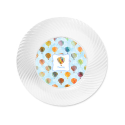 Watercolor Hot Air Balloons Plastic Party Appetizer & Dessert Plates - 6" (Personalized)