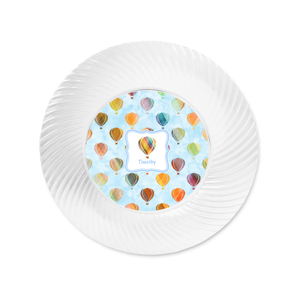 Watercolor Hot Air Balloons Plastic Party Appetizer & Dessert Plates - Approval