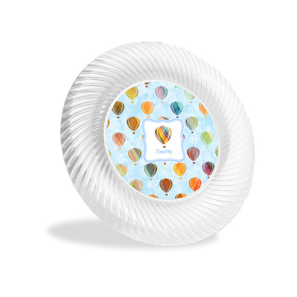Custom Watercolor Hot Air Balloons Plastic Party Appetizer & Dessert Plates - 6" (Personalized)