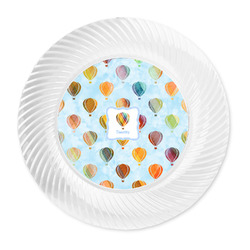 Watercolor Hot Air Balloons Plastic Party Dinner Plates - 10" (Personalized)