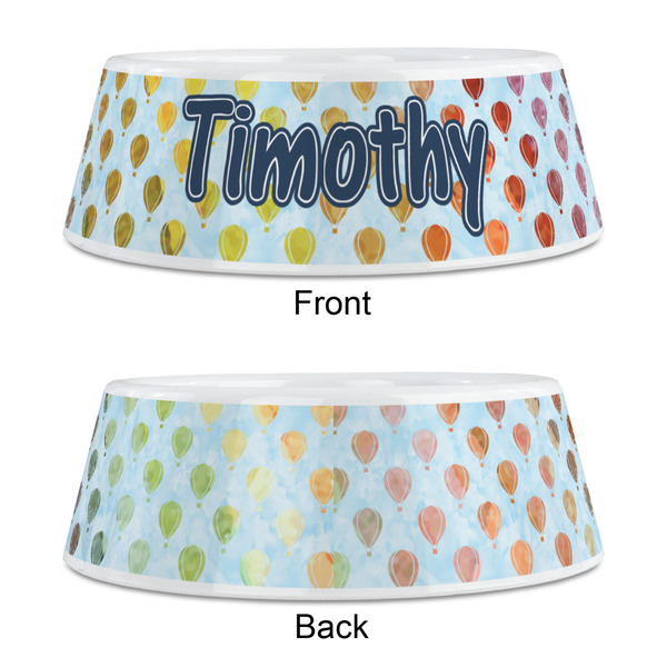 Watercolor Hot Air Balloons Plastic Pet Bowls - Medium - APPROVAL