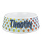 Watercolor Hot Air Balloons Plastic Dog Bowl - Medium (Personalized)
