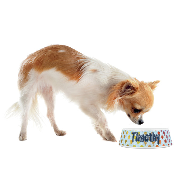 Watercolor Hot Air Balloons Plastic Pet Bowls - Small - LIFESTYLE