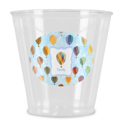 Watercolor Hot Air Balloons Plastic Shot Glass (Personalized)