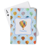 Watercolor Hot Air Balloons Playing Cards (Personalized)