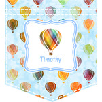 Watercolor Hot Air Balloons Iron On Faux Pocket (Personalized)
