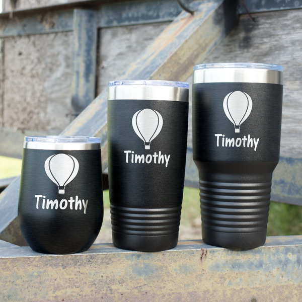 Watercolor Hot Air Balloons Polar Camel Tumblers - Group Shot