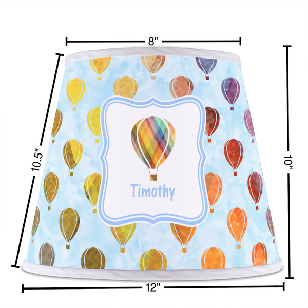 Watercolor Hot Air Balloons Poly Film Empire Lampshade - Dimensions