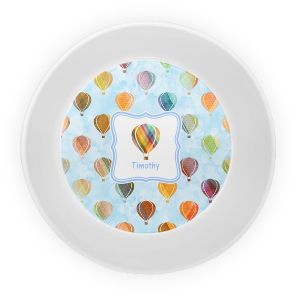 Watercolor Hot Air Balloons Melamine Bowl - Center