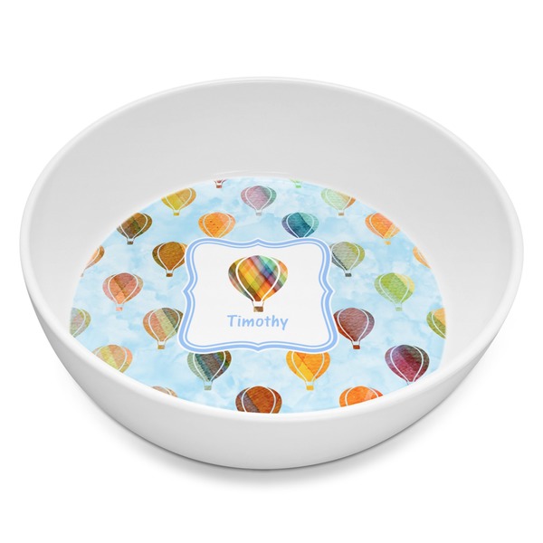 Custom Watercolor Hot Air Balloons Melamine Bowl - 8 oz (Personalized)