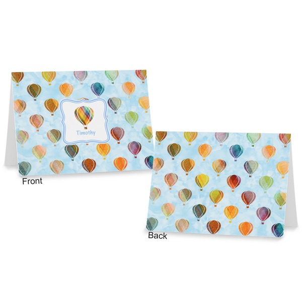 Watercolor Hot Air Balloons Postcard - Front and Back