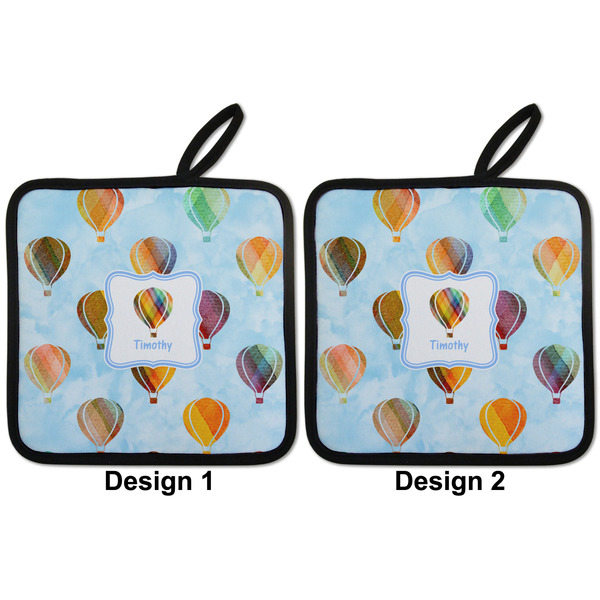 Watercolor Hot Air Balloons Pot Holders - Set of 2 APPROVAL