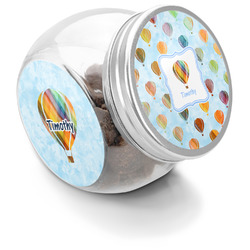 Watercolor Hot Air Balloons Puppy Treat Jar (Personalized)