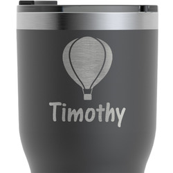 Watercolor Hot Air Balloons RTIC Tumbler - Black - Engraved Front (Personalized)