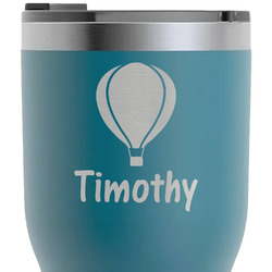 Watercolor Hot Air Balloons RTIC Tumbler - Dark Teal - Laser Engraved - Double-Sided (Personalized)