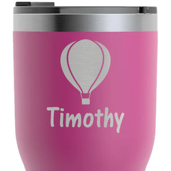 Watercolor Hot Air Balloons RTIC Tumbler - Magenta - Laser Engraved - Single-Sided (Personalized)