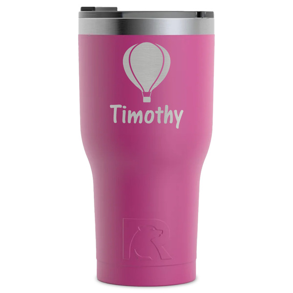 Custom Watercolor Hot Air Balloons RTIC Tumbler - Magenta - Laser Engraved - Single-Sided (Personalized)