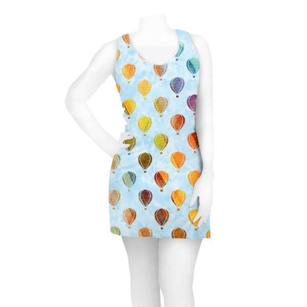 Watercolor Hot Air Balloons Racerback Dress - On Model - Front