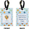 Watercolor Hot Air Balloons Rectangle Luggage Tag (Front + Back)