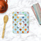 Watercolor Hot Air Balloons Rectangle Trivet with Handle - LIFESTYLE