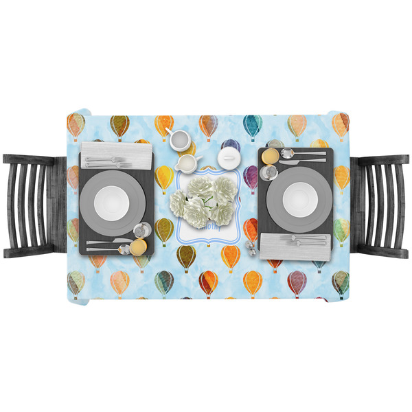 Watercolor Hot Air Balloons Rectangular Tablecloths - LIFESTYLE