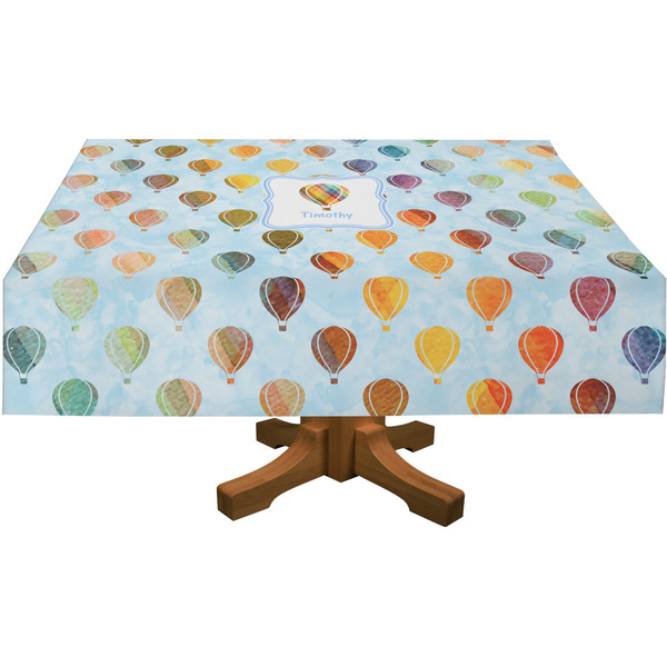 Watercolor Hot Air Balloons Rectangular Tablecloths (Personalized)