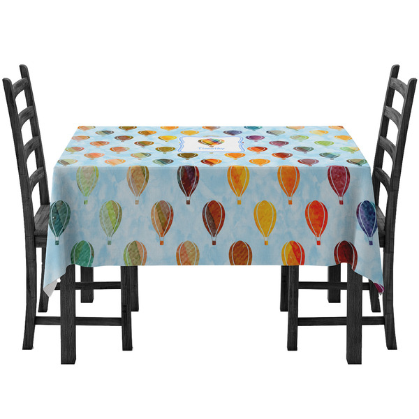 Custom Watercolor Hot Air Balloons Tablecloth (Personalized)