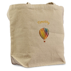 Watercolor Hot Air Balloons Reusable Cotton Grocery Bag (Personalized)