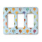 Watercolor Hot Air Balloons Rocker Style Light Switch Cover - Three Switch