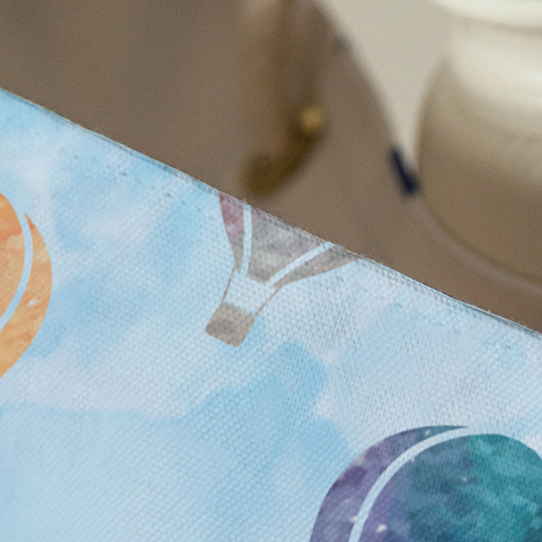 Watercolor Hot Air Balloons Large Rope Tote - Close Up View