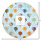 Watercolor Hot Air Balloons Round Area Rug - Size