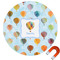Watercolor Hot Air Balloons Round Car Magnet