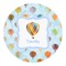 Watercolor Hot Air Balloons Round Decal - XLarge (Personalized)