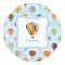 Watercolor Hot Air Balloons Round Decal - Small (Personalized)