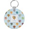 Watercolor Hot Air Balloons Round Keychain (Personalized)