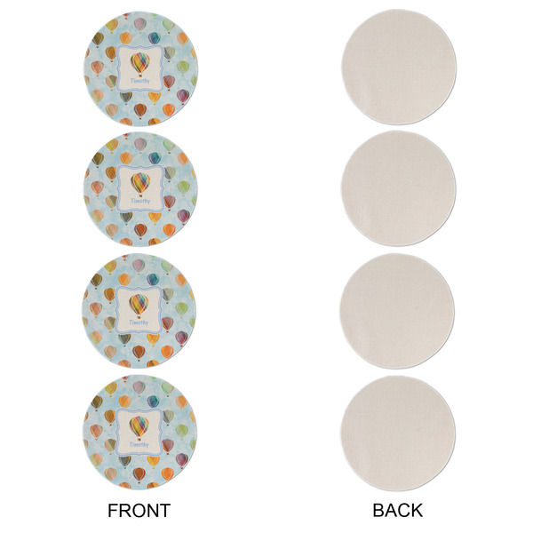 Watercolor Hot Air Balloons Round Linen Placemats - APPROVAL Set of 4 (single sided)