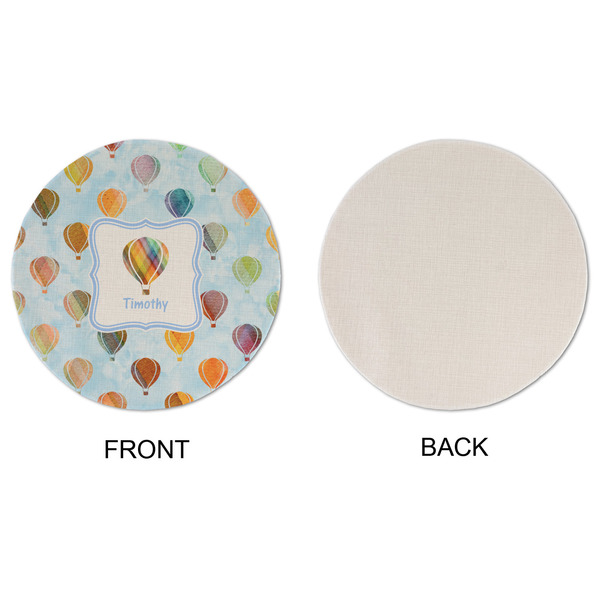 Watercolor Hot Air Balloons Round Linen Placemats - APPROVAL (single sided)
