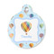 Watercolor Hot Air Balloons Round Pet ID Tag - Small (Personalized)